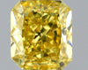 GIA 0.61 Fancy Vivid Yellow-SI1 Radiant Diamond