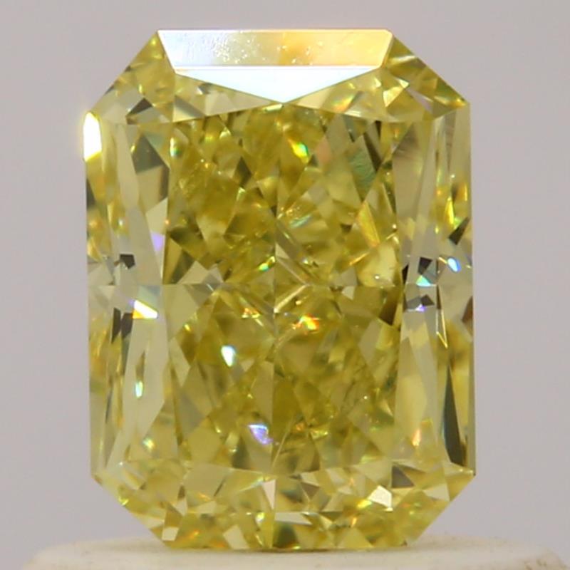 GIA 0.63 Fancy Yellow-VVS2 Radiant Diamond