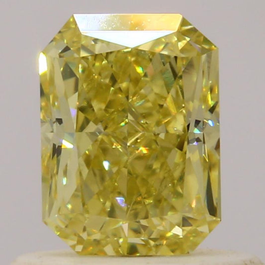 GIA 0.63 Fancy Yellow-VVS2 Radiant Diamond