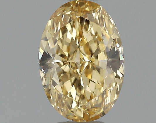 GIA 0.46 Fancy Intense Orange Yellow-VS2 Oval Diamond