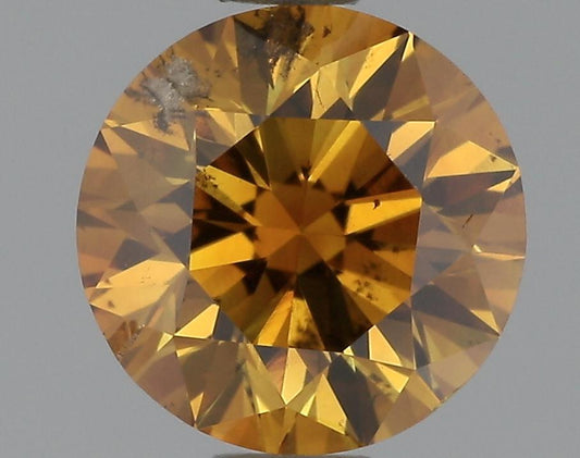 GIA 1.01 Fancy Deep Yellow Orange-SI2 Round Diamond