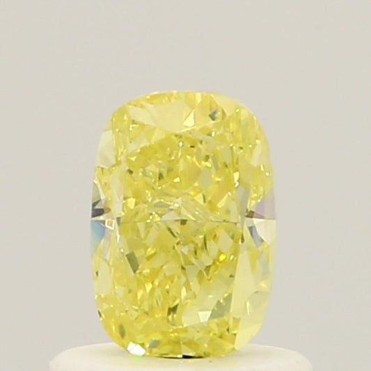 GIA 0.7 Fancy Yellow-SI1 Cushion Diamond