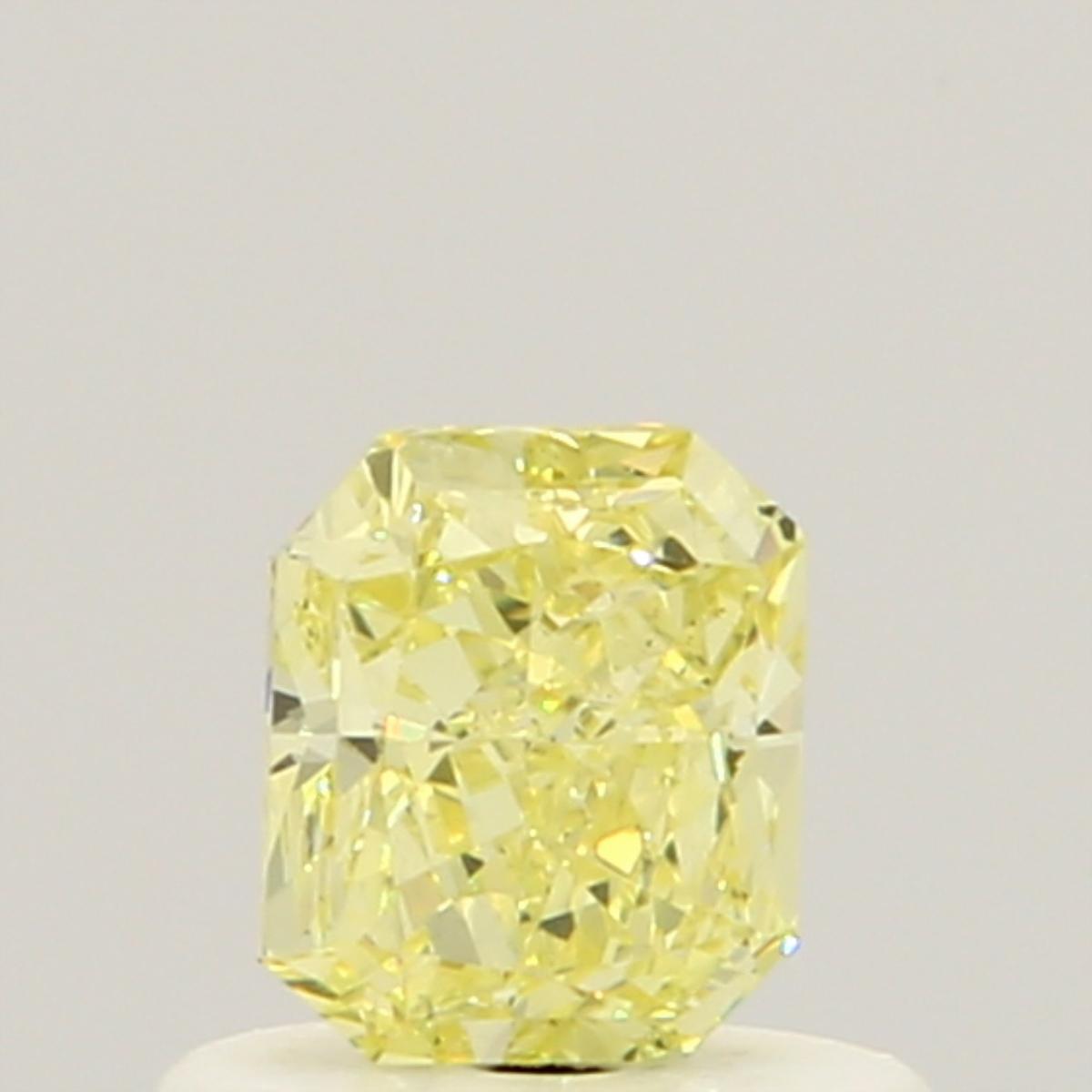 GIA 0.54 Fancy Yellow-VS1 Radiant Diamond