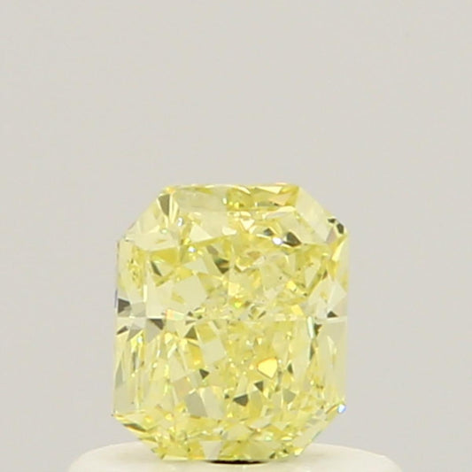 GIA 0.54 Fancy Yellow-VS1 Radiant Diamond