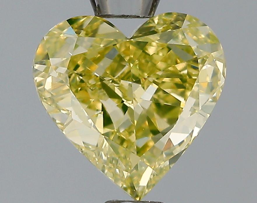 GIA 1.11 Fancy Brownish Greenish Yellow-VS2 Heart Diamond