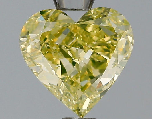 GIA 1.11 Fancy Brownish Greenish Yellow-VS2 Heart Diamond