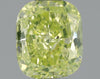 GIA 0.74 Fancy Intense Green Yellow-SI1 Cushion Diamond