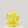 GIA 0.42 Fancy Vivid Yellow-VVS2 Cushion Diamond