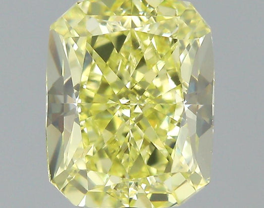 GIA 0.8 Fancy Yellow-VS1 Radiant Diamond