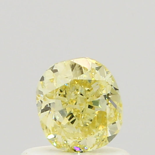 GIA 0.59 Fancy Yellow-VS1 Cushion Diamond