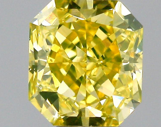 GIA 0.29 Fancy Intense Yellow-SI1 Radiant Diamond