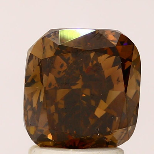 GIA 2.64 Fancy Dark Brown-SI2 Cushion Diamond