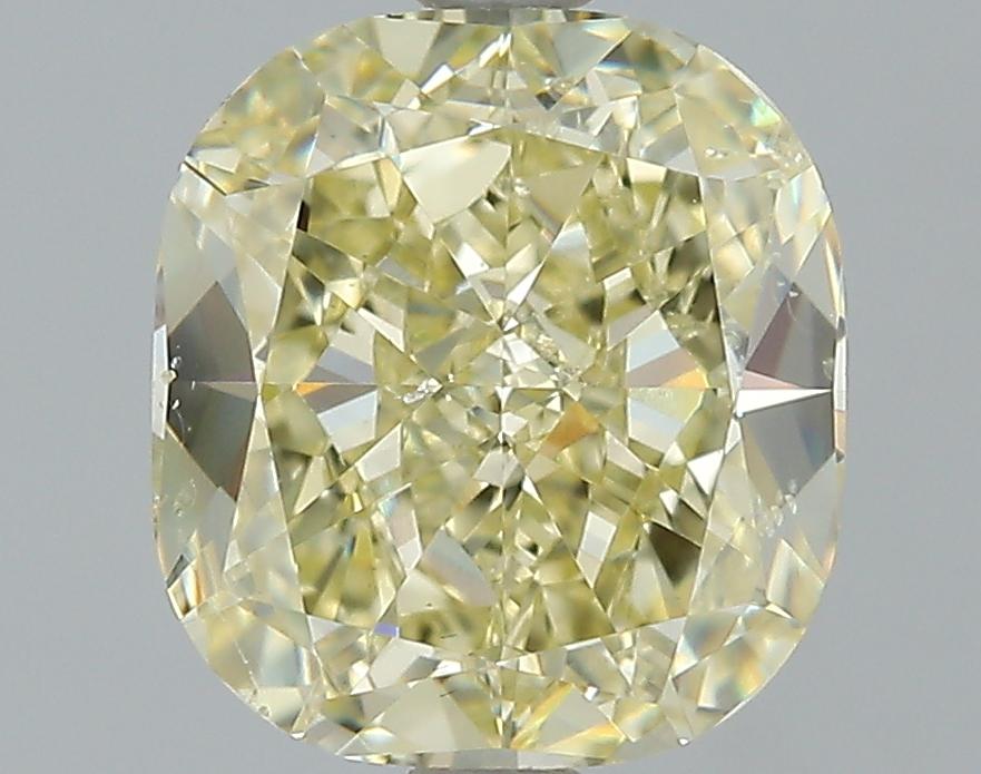 GIA 2.06 Fancy Yellow-SI1 Cushion Diamond