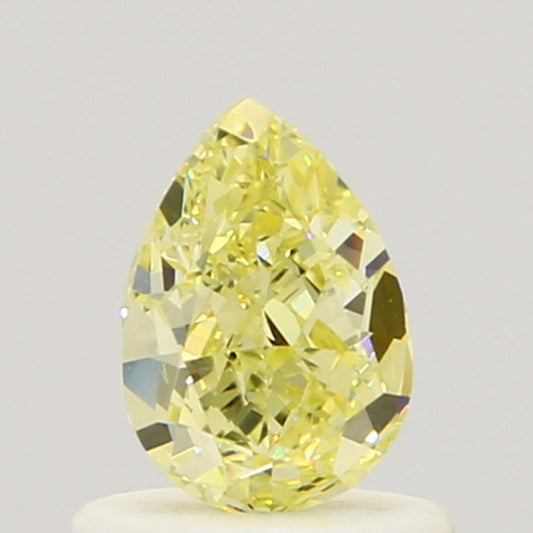 GIA 0.65 Fancy Yellow-VS1 Pear Diamond