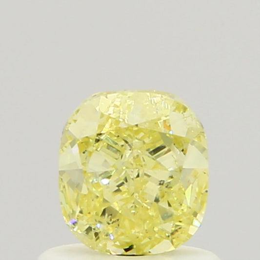 GIA 0.7 Fancy Yellow-SI2 Cushion Diamond