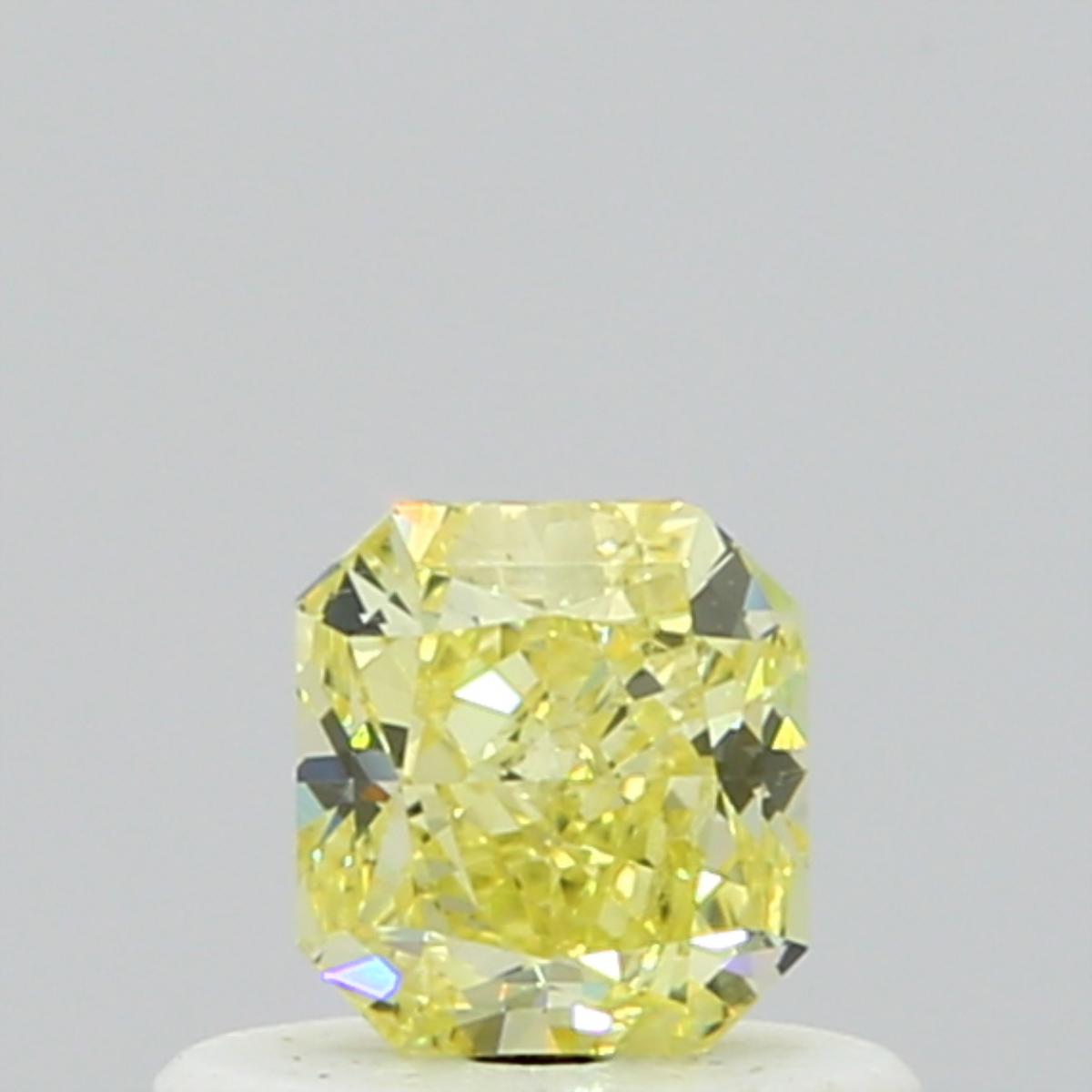 GIA 0.43 Fancy Yellow-VS2 Radiant Diamond