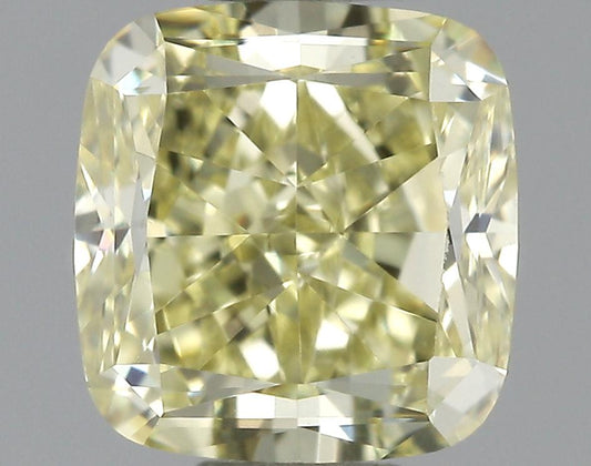 GIA 0.67 Fancy Yellow-IF Cushion Diamond