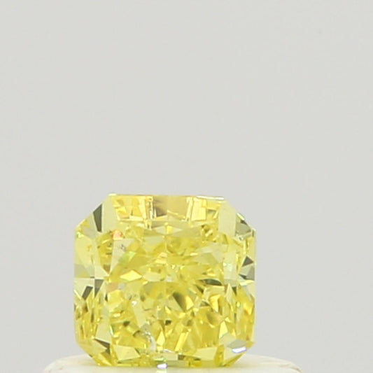 GIA 0.45 Fancy Intense Yellow-SI2 Radiant Diamond