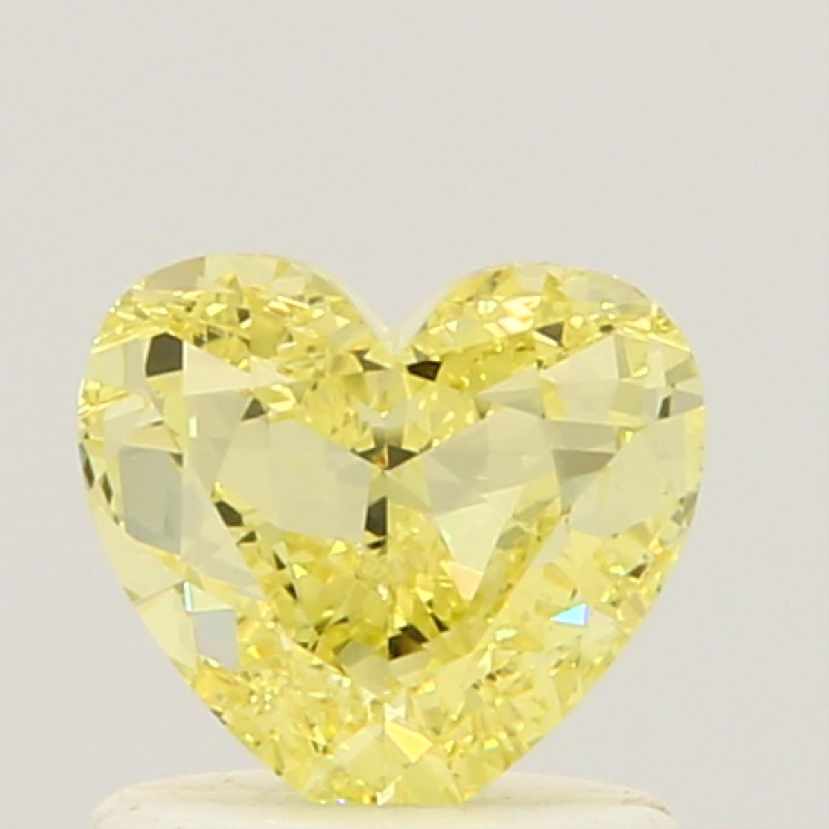 GIA 0.62 Fancy Yellow-VS2 Heart Diamond