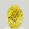 GIA 0.68 Fancy Vivid Yellow-SI2 Oval Diamond