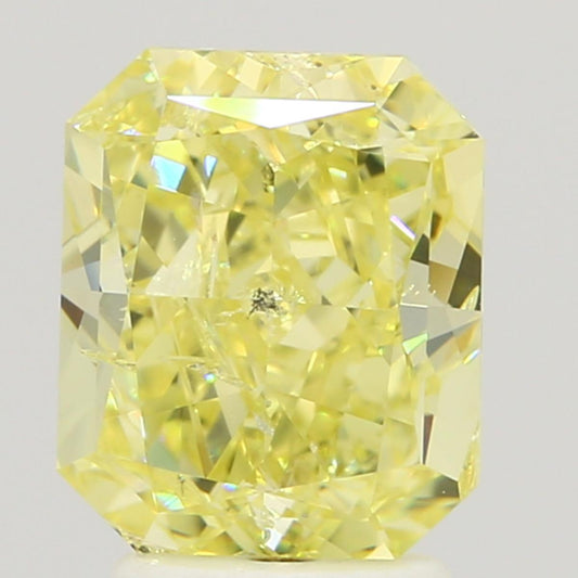 GIA 3.07 Fancy Yellow-I1 Radiant Diamond