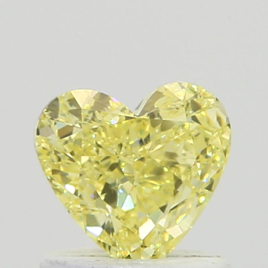 GIA 0.71 Fancy Yellow-VS2 Heart Diamond