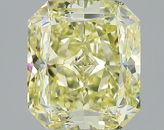 GIA 3.07 Fancy Light Yellow-SI1 Radiant Diamond