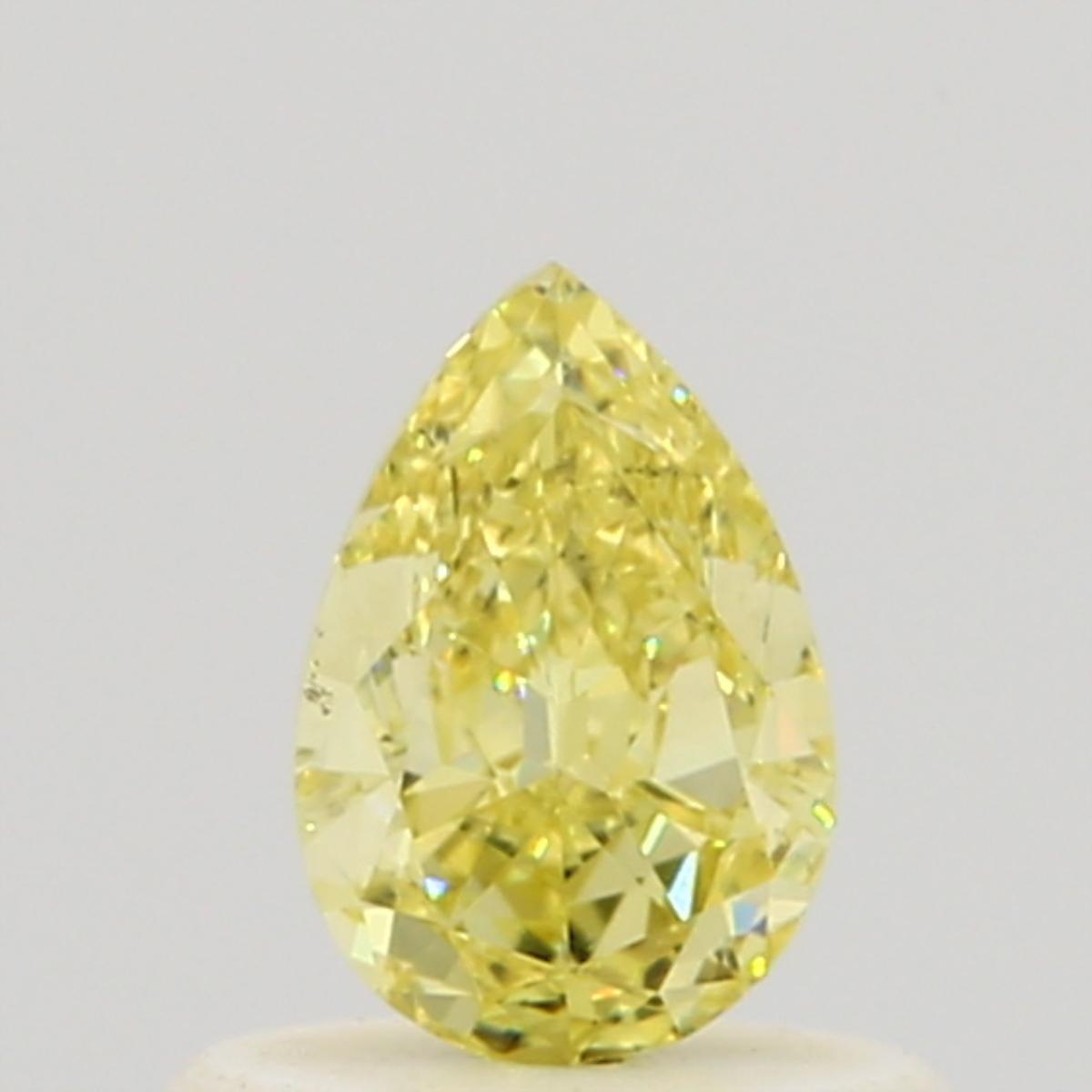 GIA 0.5 Fancy Intense Yellow-VS2 Pear Diamond
