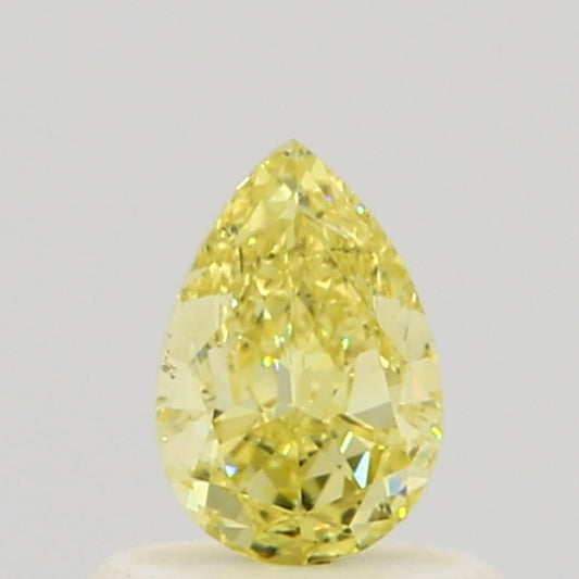 GIA 0.5 Fancy Intense Yellow-VS2 Pear Diamond