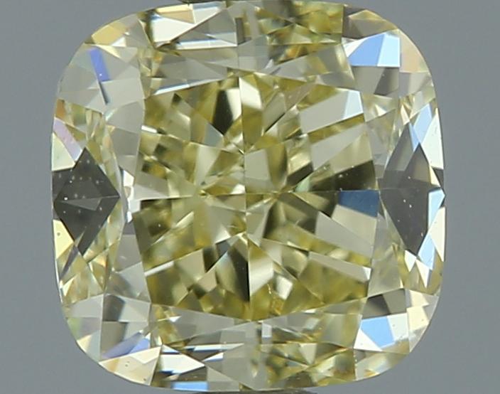 GIA 0.54 Fancy Yellow-VVS1 Cushion Diamond