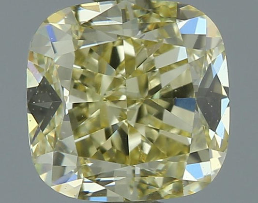 GIA 0.54 Fancy Yellow-VVS1 Cushion Diamond