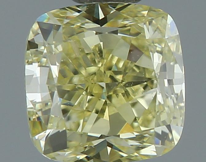 GIA 0.45 Fancy Yellow-VS1 Cushion Diamond