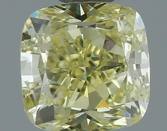 GIA 0.45 Fancy Yellow-VS1 Cushion Diamond