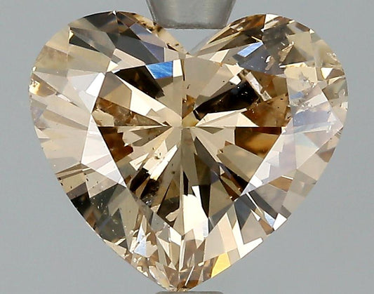 GIA 1.54 Fancy Yellowish Brown-SI2 Heart Diamond