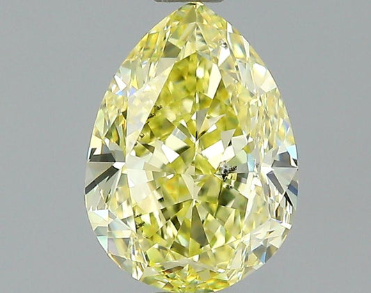 GIA 1.03 Fancy Yellow-SI1 Pear Diamond