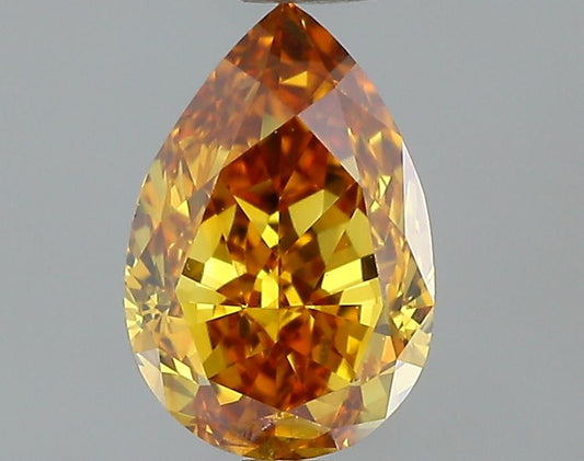 GIA 0.45 Fancy Deep Yellow Orange-VS2 Pear Diamond