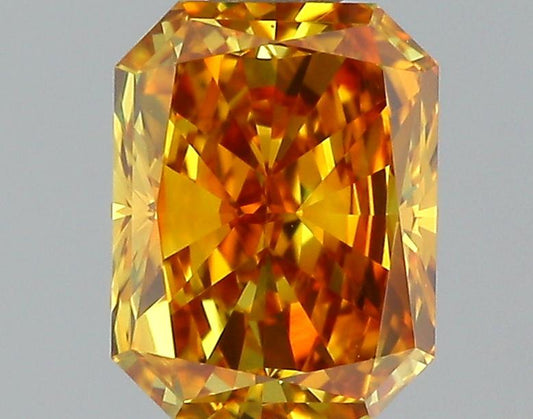 GIA 0.56 Fancy Deep Yellow Orange-VS2 Radiant Diamond