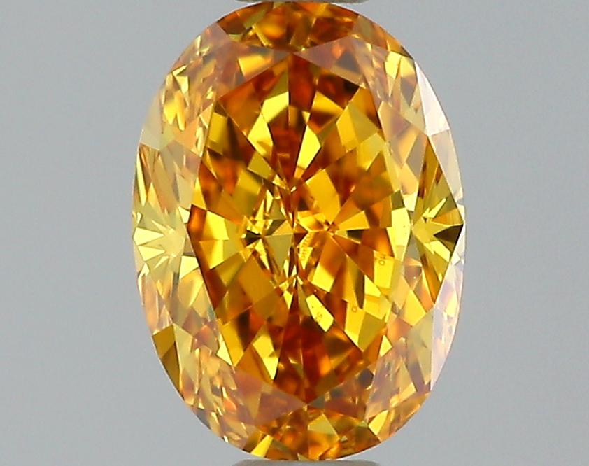 GIA 0.51 Fancy Intense Yellow Orange-VS1 Oval Diamond