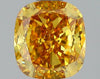 GIA 0.53 Fancy Intense Orange Yellow-VS1 Cushion Diamond