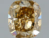 GIA 1.01 Fancy Yellow Brown-SI1 Cushion Diamond