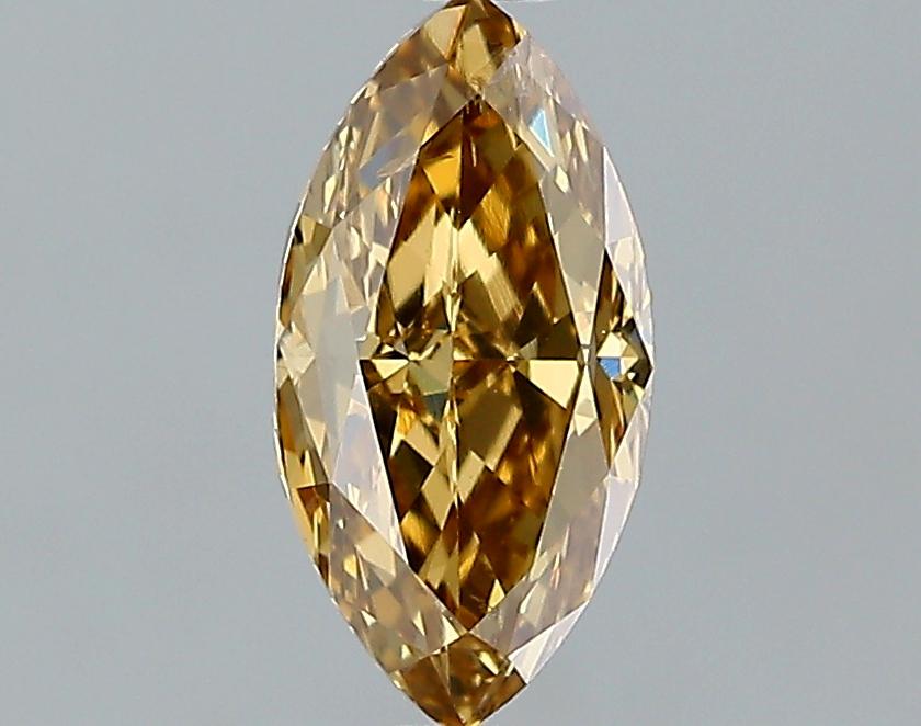 GIA 1.02 Fancy Dark Brown Yellow-I1 Marquise Diamond