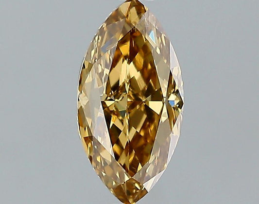 GIA 1.02 Fancy Dark Brown Yellow-I1 Marquise Diamond