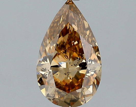 GIA 1.02 Fancy Orange Brown-SI2 Pear Diamond