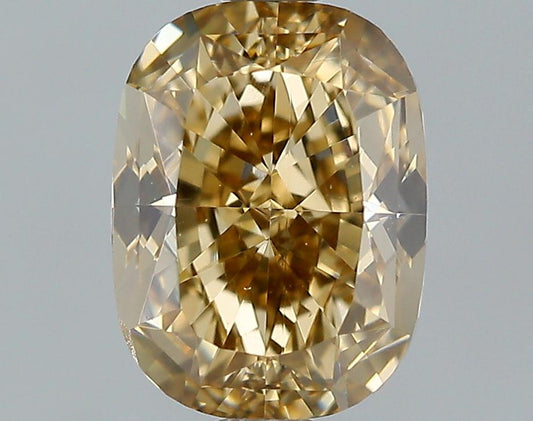 GIA 1.25 Fancy Brown Yellow-VS2 Cushion Diamond