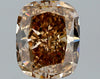 GIA 1.24 Fancy Dark Orange Brown-SI1 Cushion Diamond