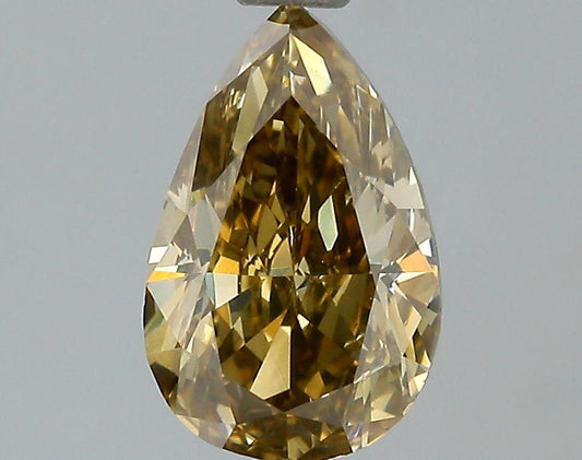 GIA 1 Fancy Brown Yellow-VS2 Pear Diamond