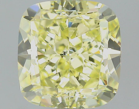 GIA 1.92 Fancy Yellow-SI1 Cushion Diamond