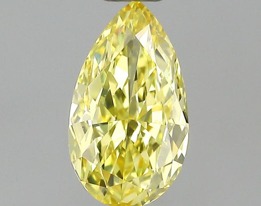 GIA 0.41 Fancy Intense Yellow-VVS2 Pear Diamond