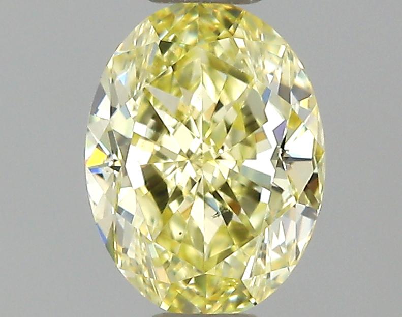 GIA 0.42 Fancy Light Yellow-VS2 Oval Diamond