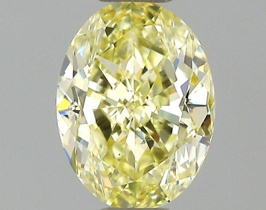 GIA 0.42 Fancy Light Yellow-VS2 Oval Diamond